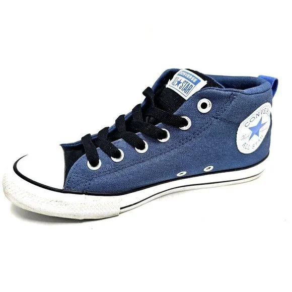 Converse Shoes Converse Chuck Taylor Street Mid Little Kids Shoes Blue Black 66885f Size 5 Poshmark